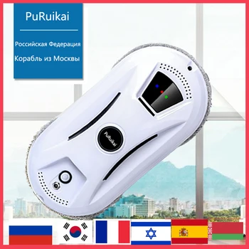 PuRuiKai 창문 청소 로봇, 고흡입, 전동 창문 청소기, 낙하 방지, 원격 제어 로봇 진공 청소기