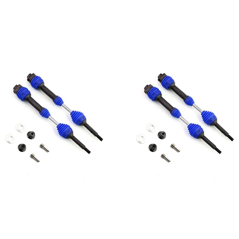 

4Pcs Steel Rear Drive Shaft Driveshaft CVD 6852R For 1/10 Traxxas Slash VXL 4X4 2WD Rustler Hoss Stampede RC Car,Blue