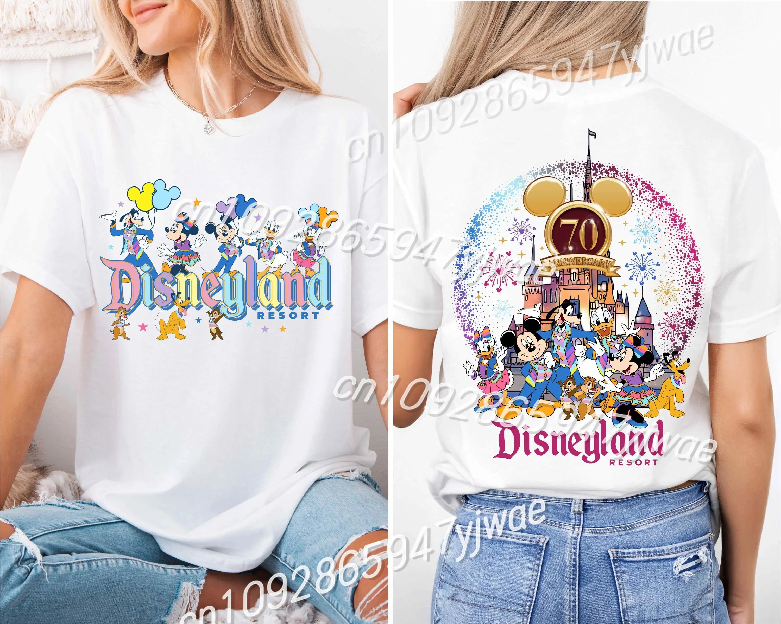 Disneyland Resort 70周年記念シャツ DLR - Disneyland 70th Celebration - Mickey & Friends Icon T