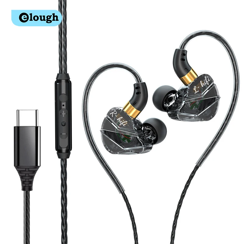 Hi-Fi Wired In-Ear Headphones with Microphone - Versatile Connection & Gamer-Friendly Design