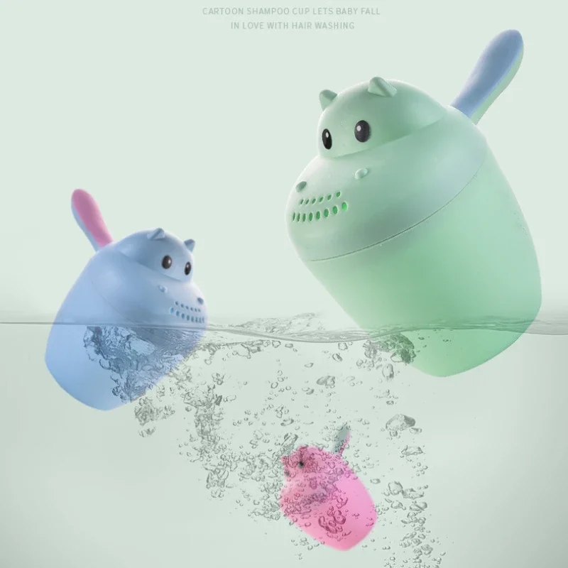 Hair Wash Hat Hair Washing Cups Cute Cartoon Baby Bath Caps Toddle Shampoo Cup Children Bathing Bailer Baby Shower Spoons Child Washing Hair Cup Kids Bath Tool hair wash hat,hair washing cups