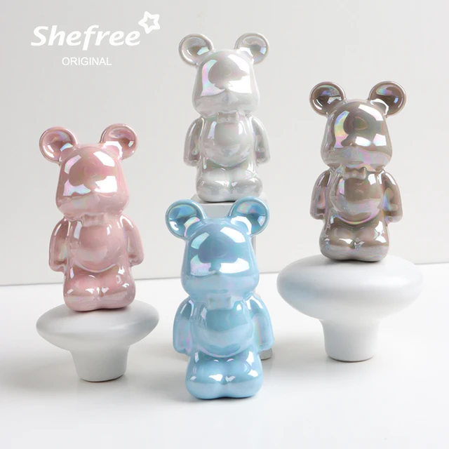 Pomos de cerámica para cajones de muebles, oso violento, oso lindo, animales  de dibujos animados, tiradores de armario para niños, pomo de tocador,  manija de armario - AliExpress