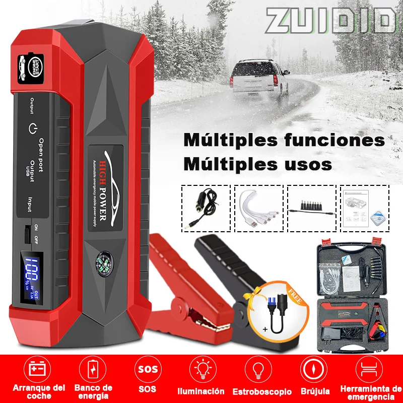 Batteria Per Auto 12V Jump Starter Power Bank Batteria Per Auto Portatile Booster Carica Dispositivo Di Avviamento Articoli Per Luci Di Emergenza Per 