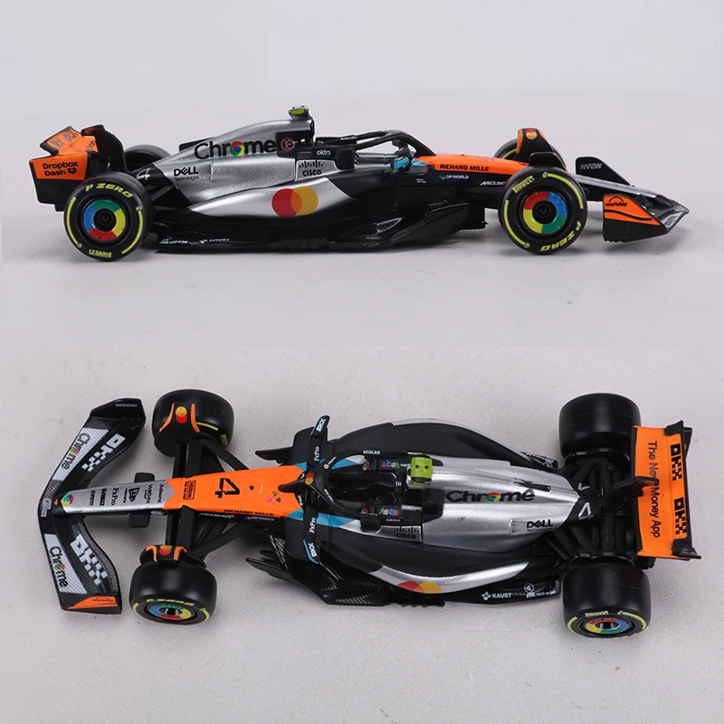 부라고 1:43 맥라렌 MCL39 브리티시 GP 2025 F1 팀 합금 모형 자동차