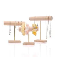 1pc Wood Jewelry Display Stand Bracelet Storage Rack for Hair Band Necklace Bangle Tabletop Display Holder