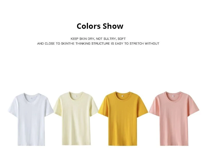 Summer Men T Shirt.Short Sleeve O-Neck Casual Tops.100% Cotton Basic Tees,Solid Colors - Uniqwear