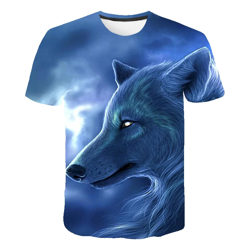 stussy t shirt Cool Cartoon Animal Graphic wolf fashion 3D T Shirt new style Short Sleeve Girls T-Shirt Kids Tshirts Funny Tees Children tops cute T-Shirts