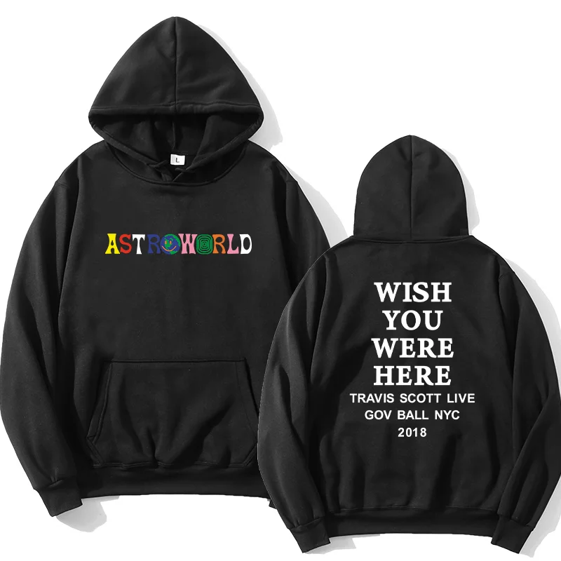 Мужская и Женская Толстовка Оверсайз OneHot пуловер с принтом ASTROWORLD повседневный