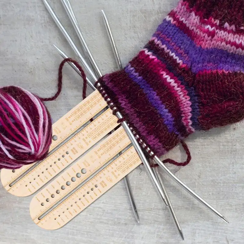 Sock Ruler Tool for Knitting Crochet Size Measurement Ruler Sock Blockers Knitting Accessories Crochet Size Measurement Ruler