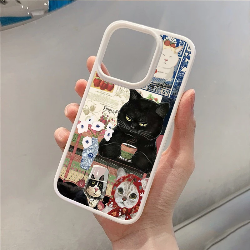 Cute & Playful Cat Pattern Phone Case Cover