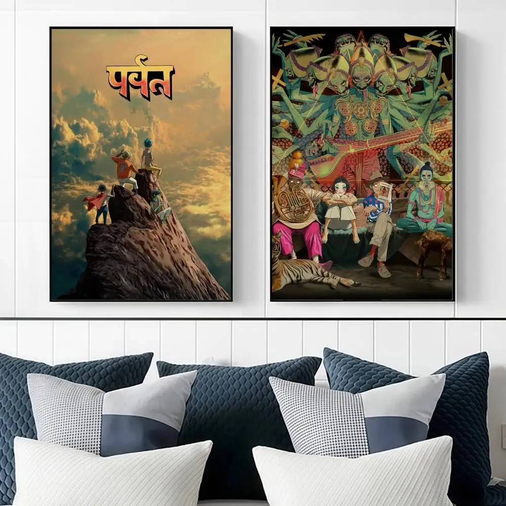 Gorillaz The Mountain Luxury Home Decor High-End Fashion Poster Sticker