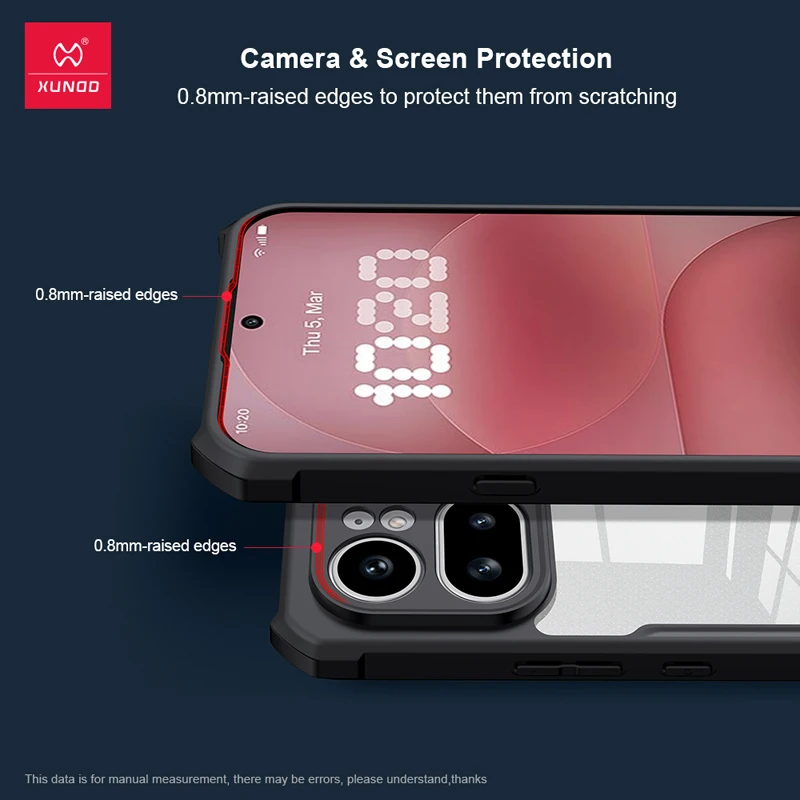 Enhanced Shockproof Transparent Case with Airbag Cushioning and Camera Protection