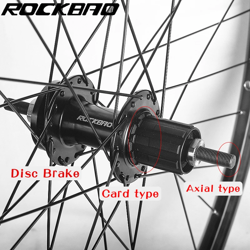ROCKBAO 20inch Bicycle Wheelset Disc Brake 406/451 Double Aluminum Alloy Rim 2Bearings Axial Bike Wheel Set