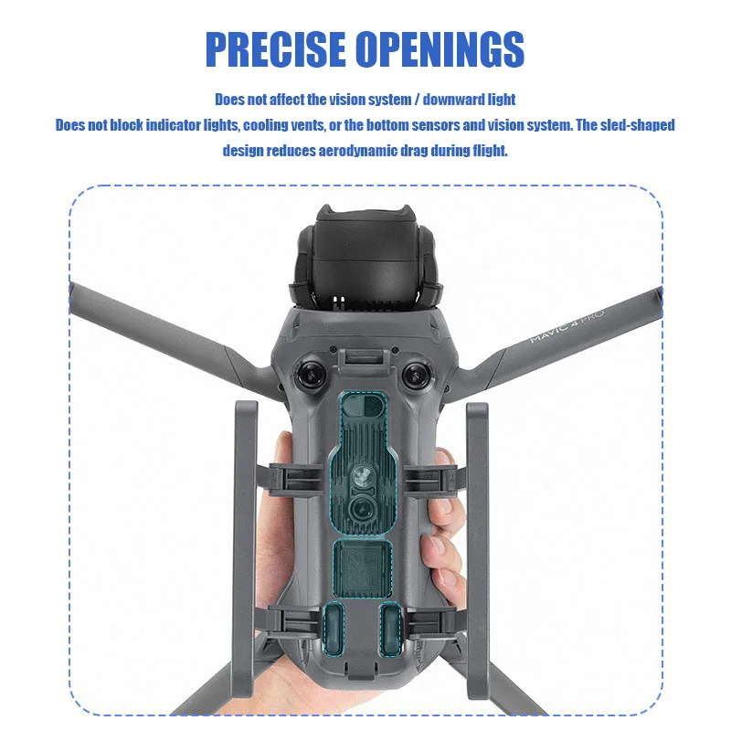 Pieds d'atterrissage pliables pour DJI Mavic 4 Pro - Protection anti-collision