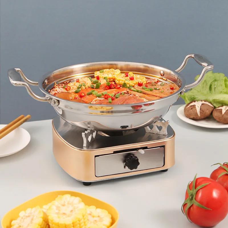 Hot Pot Alcohol Stove Camping Windproof Portable Solid Alcohol Stove Dry Cookware Home Camping Cooking