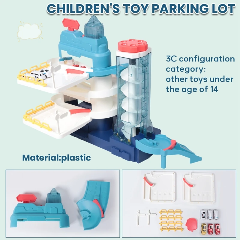 Children's Toy Parking Lot Building Car Building Breakthrough Adventure Track Light Music Boy Educational Gift