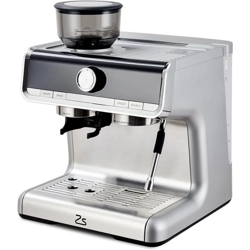 

Espresso Machine, 20 Bar Professional Coffee Maker with Grinder and Milk Frother Steam Wand,