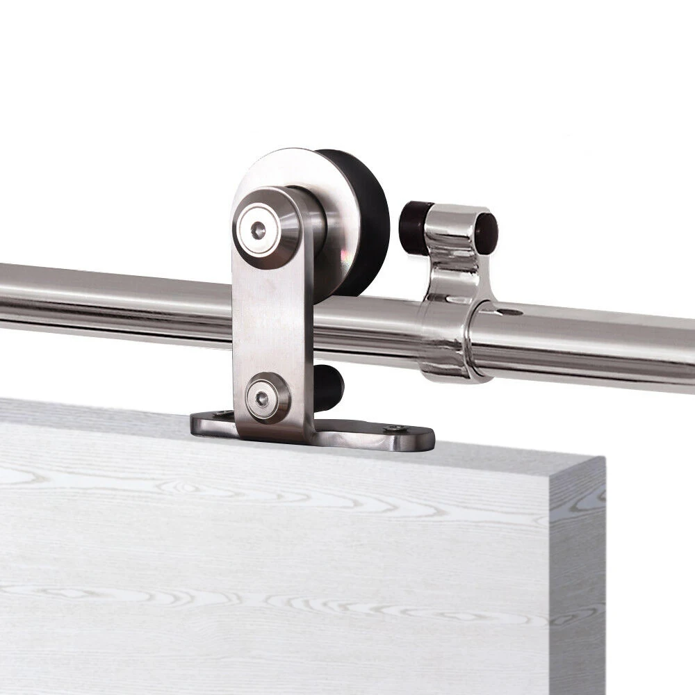 LWZH TShaped Stainless Steel Sliding Barn Door Hardware Rollers with Big Roller Only Rollers 1 Pair