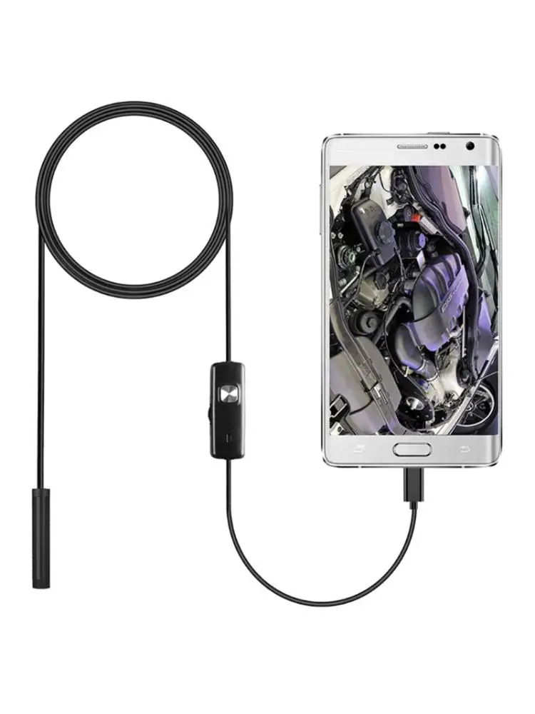 USB Endoscope Borescope with 6 LED Lights 7mm Ultra Thin Waterproof Inspection Snake Camera USB Endoscope for Android Phones PC