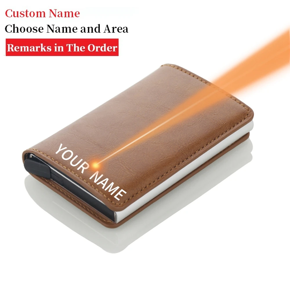 

2022 Anti Blocking Credit Card Holder Mens Cardholder Case Metal RFID Aluminium Business Minimalist Travel Card Wallet