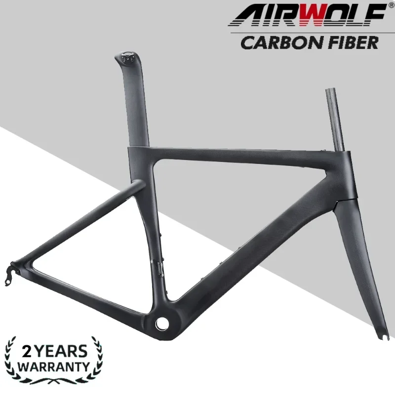 

Airwolf T800 Carbon Road Frame 130*9cm Carbon Bike Frame BSA V Brake Bicycle Frameset 700*23c Road Bike Frame Cyclocross Bike