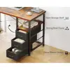 Small Computer Desk with Power Outlets and Storage Drawers Home Office Study Room Kids Bedroom 5