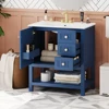 30inch Transitional Style Bathroom Vanity Cabinet Combo with Ceramic Sink 3