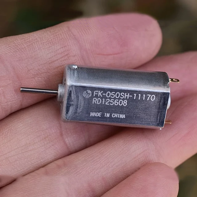 Motor DC 12V Alta Velocidad Mini FK-055 - Doble Eje 1.5mm, Para Modelos De Tren Y Coches