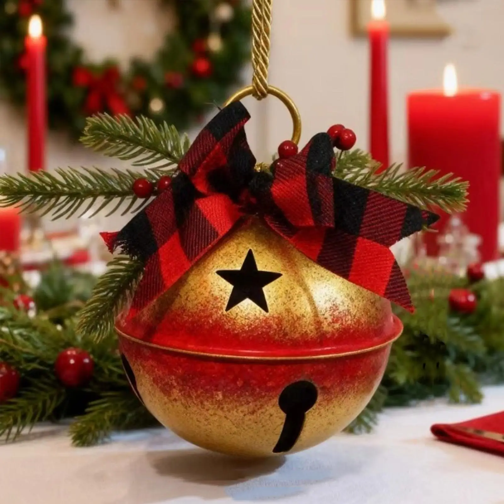 Christmas Bells For Tree Classic Festive Celebration Christmas Large Bell Bwith Ow For Window Staircase Wall Living Room Bedroom