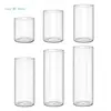 Modern Clear Glass Flower Vase Glass Cylinders Vase Florals Container Flower Vase Elegant Table Centerpieces Decorations 1