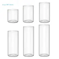 Modern Clear Glass Flower Vase Glass Cylinders Vase Florals Container Flower Vase Elegant Table Centerpieces Decorations 1
