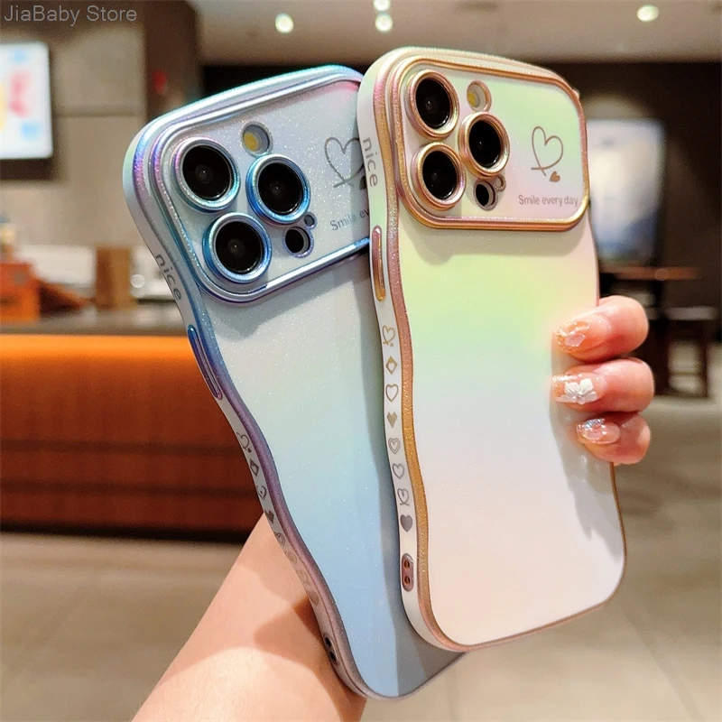 Coque de protection pour appareil photo en forme de cœur avec liquide pailleté de luxe pour iPhone 11 12 13 14 15 16 Plus Pro Max_voghion.com