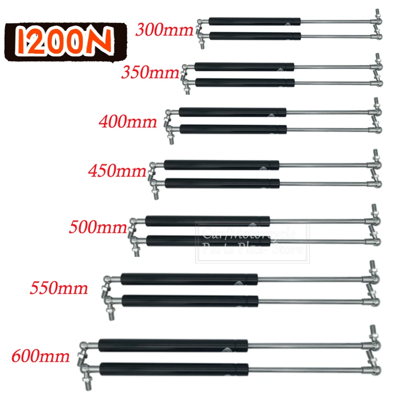 

2pcs 1200N Car Struts Front Bonnet Hood Rear Trunk Tailgate Boot Shock Lift 300-600mm Strut Support Bar Gas Spring Bus RV