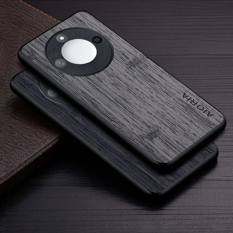 Luxury Bamboo Wood Pattern Leather Case - Premium Cover