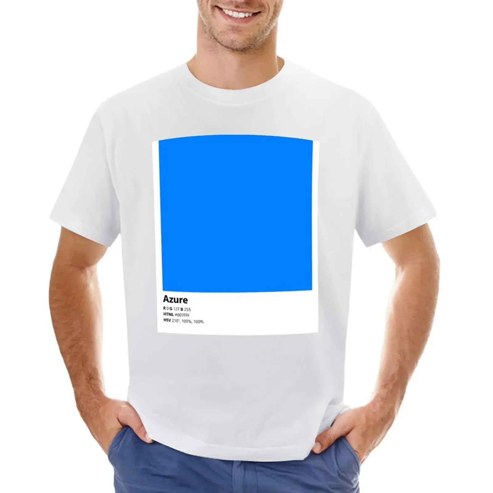 

Color SwatchCard (Azure) T-shirt blanks summer clothes customs design your own quick-drying t shirts men