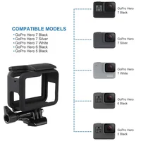 Hero 5/6/7 Black Frame Shell Protective Housing Portable Plastic Protective Case for GoPro Hero 5 6 7 Action Camera Accessories - Image 6