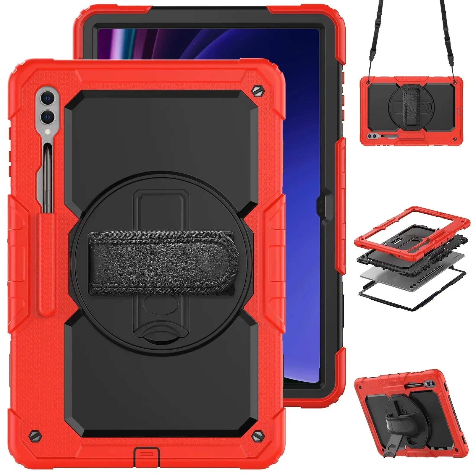 Heavy Duty Shockproof Protective Tablet Case with Screen Protector, 13.1″