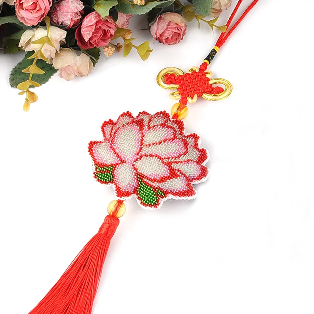 Butterfly Beaded Cross Stitch Making Kit Beaded Counted Cross Stitch Ornament Kit Bead Pendant for Adults Beginners