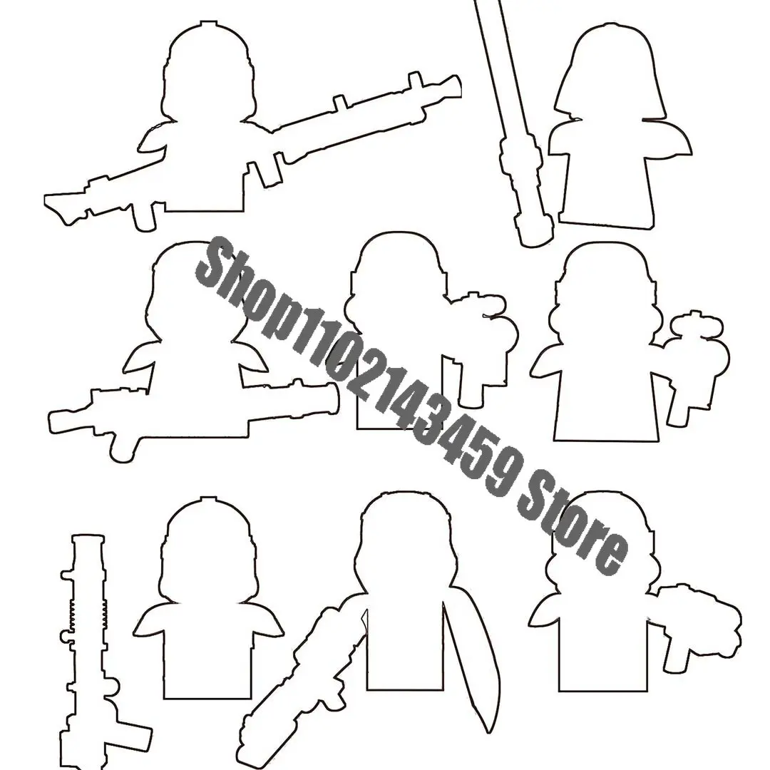 

XP270 XP277 Mini Action Toy Figures Building Blocks Kid Assembly Anime Bricks Dolls Toys Children Gifts KT1035