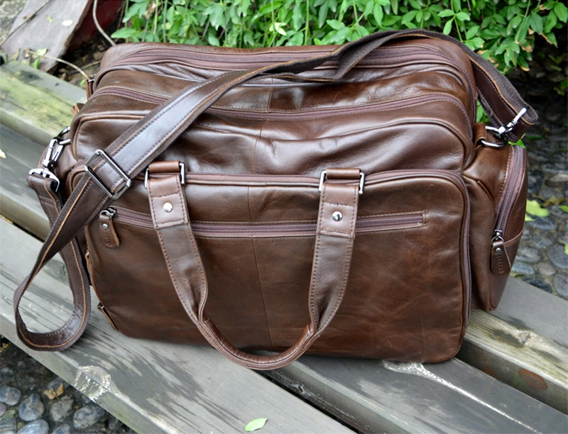 Luxury Genuine Leather Travel Bag Men Luggage Duffel Bag Big Weekend Bags Tote Big Weekend Overnight Bags Carry on Messenger