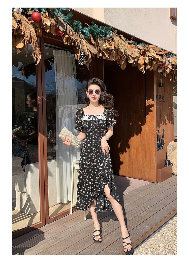 Black Temperament Dresses New Design 2023 Women Summer