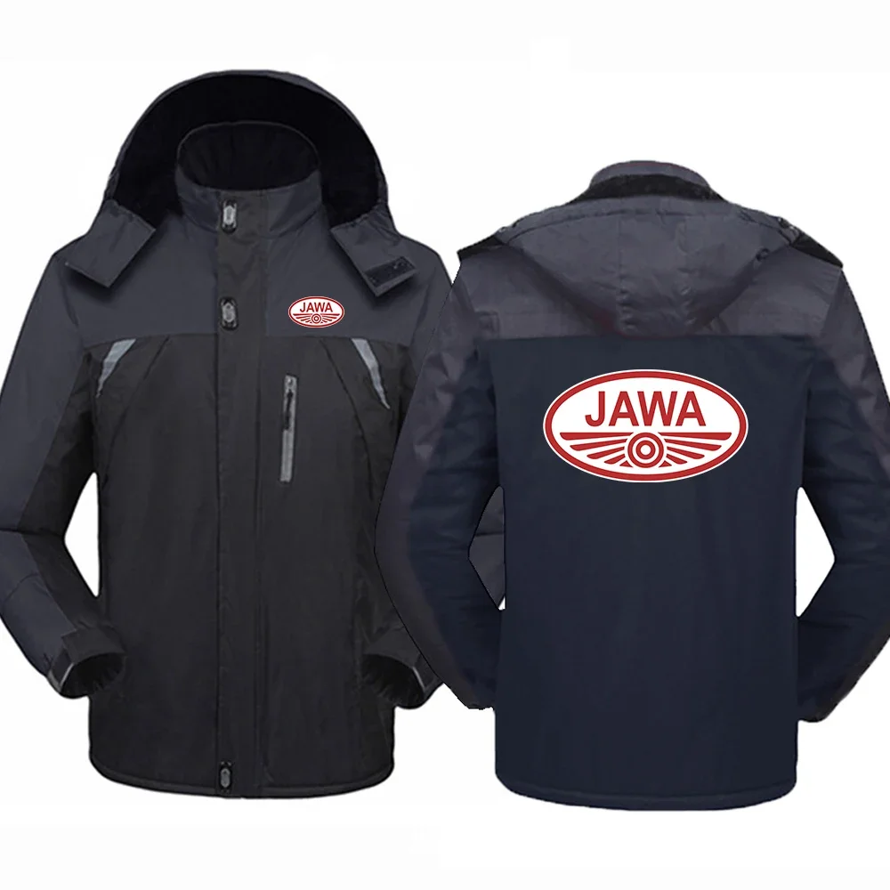 

JAWA Motorcycle 2024 Winter Mens Thicken Windbreaker Coats Viking legend Waterproof Warm Outdoor Cold-Proof Comfortable Jackets