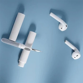Kit spazzola per la pulizia degli auricolari Bluetooth Tastiera dello schermo del PC del telefono Spazzola per la pulizia integrata Penne per la pulizia delle cuffie multifunzionali