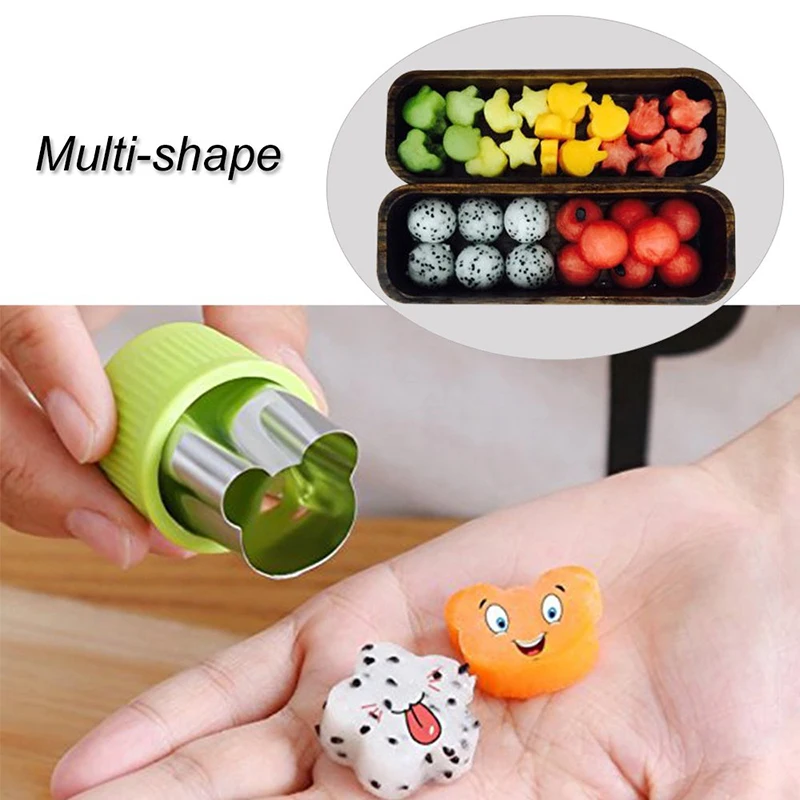 1Set Multi-Style Vegetables Cookie Cutter Embossing Mould Portable Cook Tools Stainless Steel Fruit Cutting Die Kitchen Gadgets vegetable cutter fruit cutter