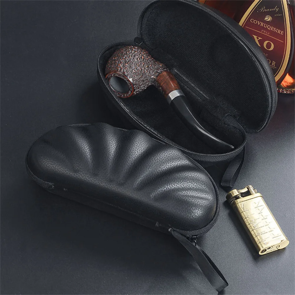 Black PU Shell Pattern Sunglasses Case Reading Glasses Storage Bag EVA Zipper Eyeglass Case Eyewear Accessories For Men Women