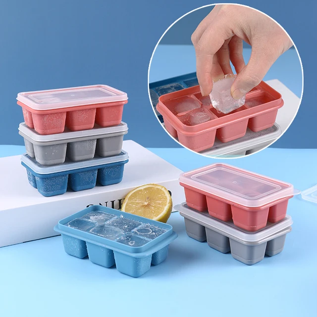 Silicone Ice Tray Large-capacity Ice Cube Mold Household Ice Storage Ice  Box With Lid Refrigerator Ice Cube Artifact - Ice Cream Tools - AliExpress