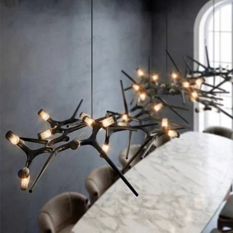 

Postmodern Luxury Engineering Hotel Clubhouse Customized Living Room, Bar Table, Restaurant, Chandelier Creative Personalized Vi