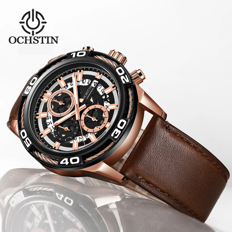 OCHSTIN 2024 new innovative nylon series simple and comfortable men's quartz watches multifunctional quartz movement watches