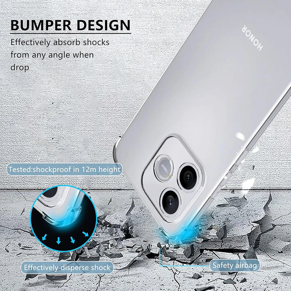 3D Airbag Clear Soft Silicone Case - Ultra Thin Protective Shell and Cover