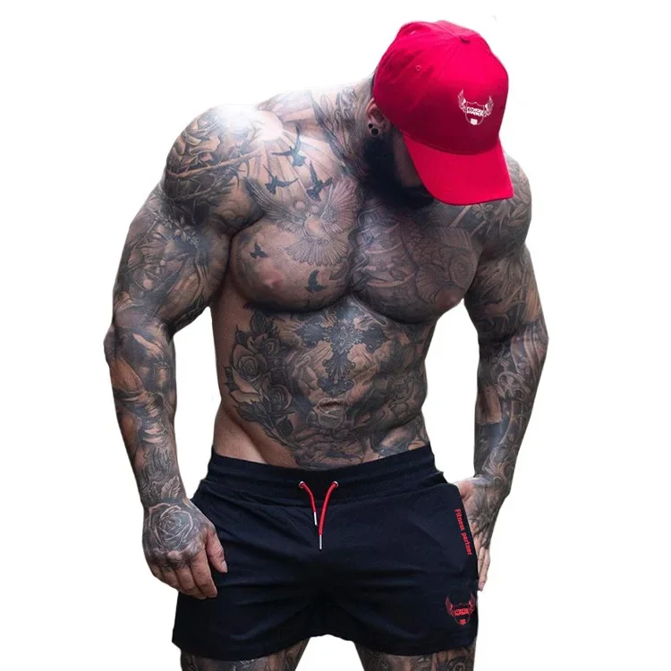 Men's Quick Dry Running Shorts Beach Fitness Casual Sports Pants Three-quarter Length Skateboarding Long Trousers